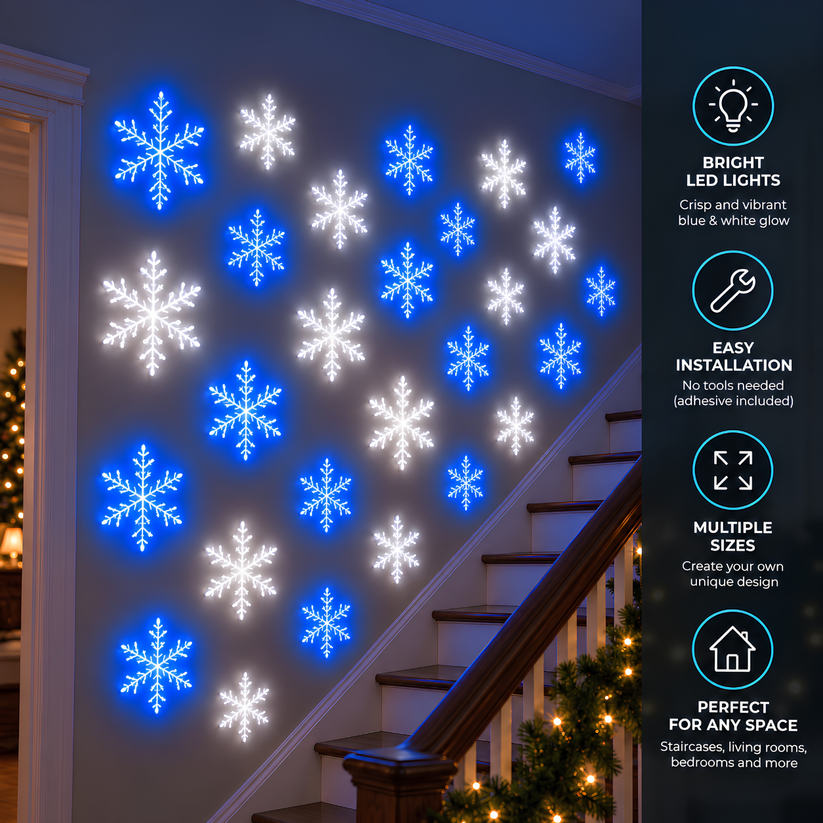 ❄️LED Snowflake Wall Set
