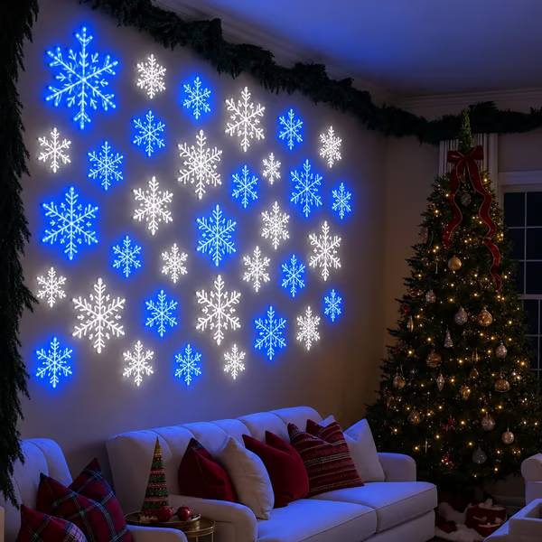 ❄️LED Snowflake Wall Set