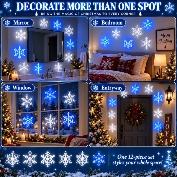 ❄️LED Snowflake Wall Set