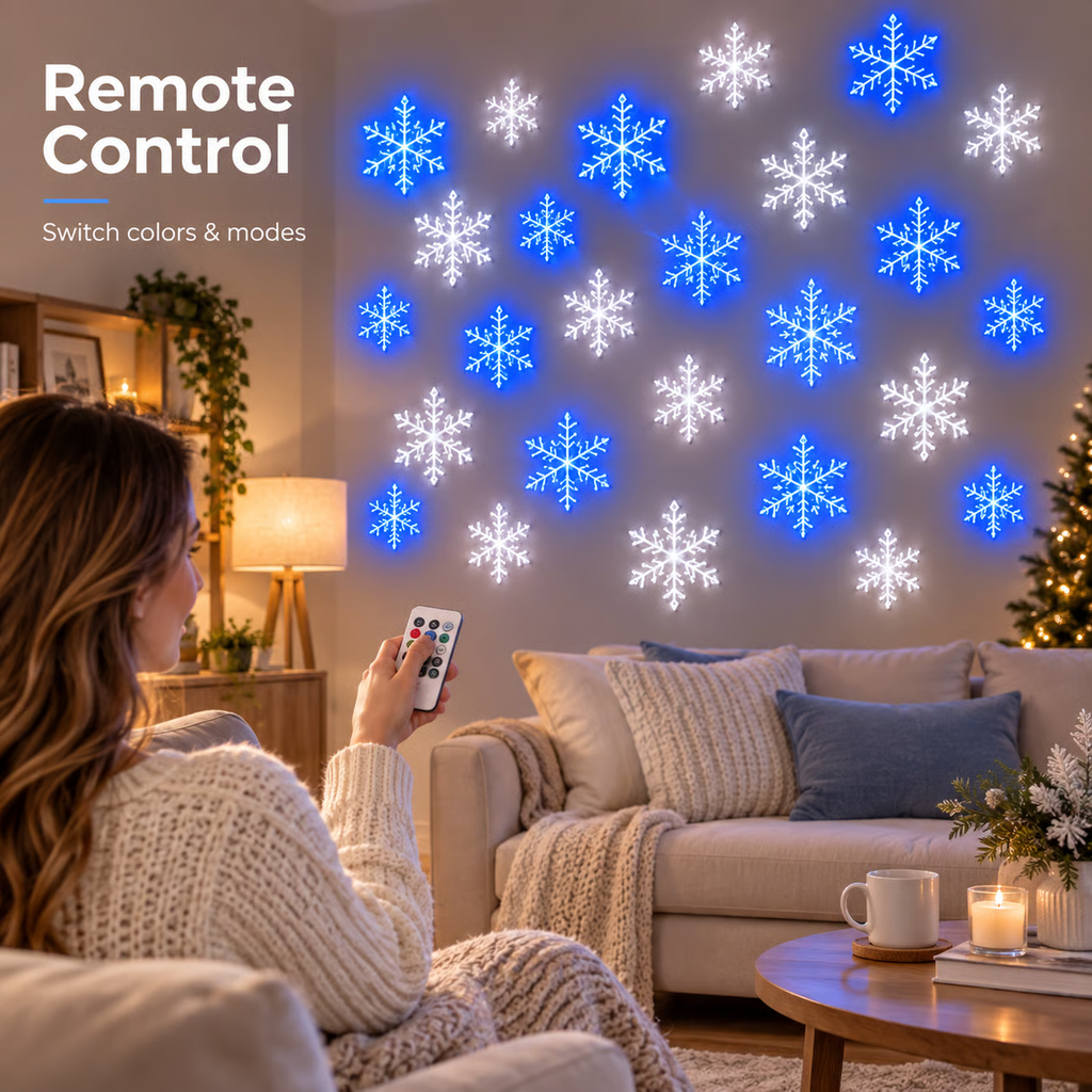❄️LED Snowflake Wall Set