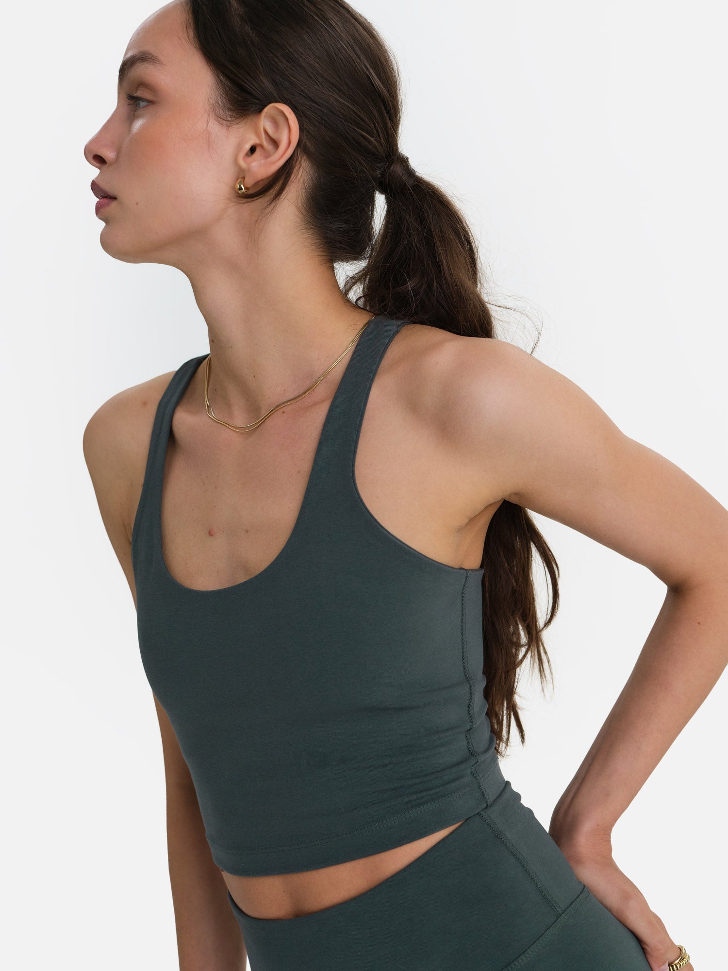 Organic Stretch Crop Racer Tank