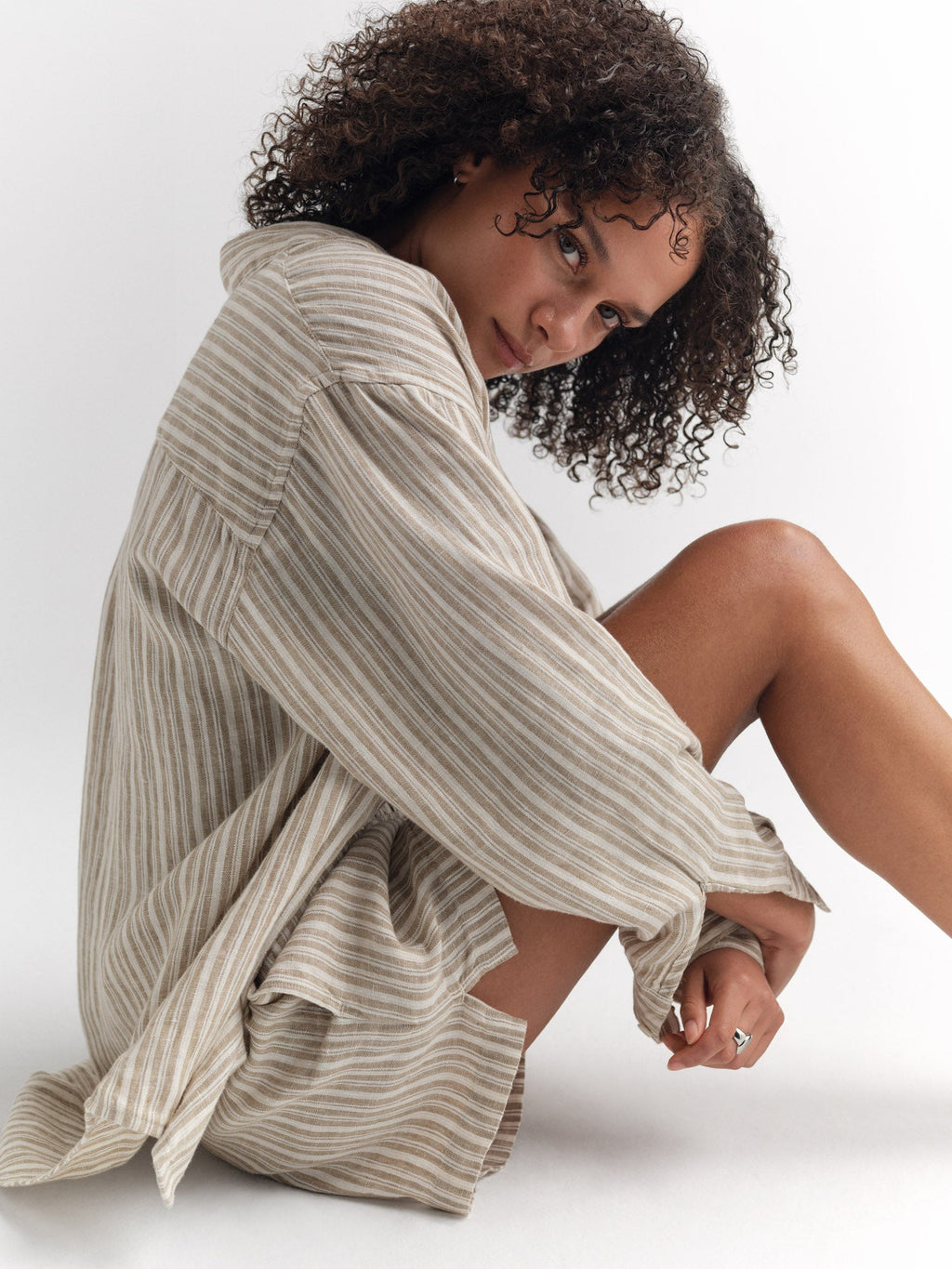 Organic Linen Striped Short