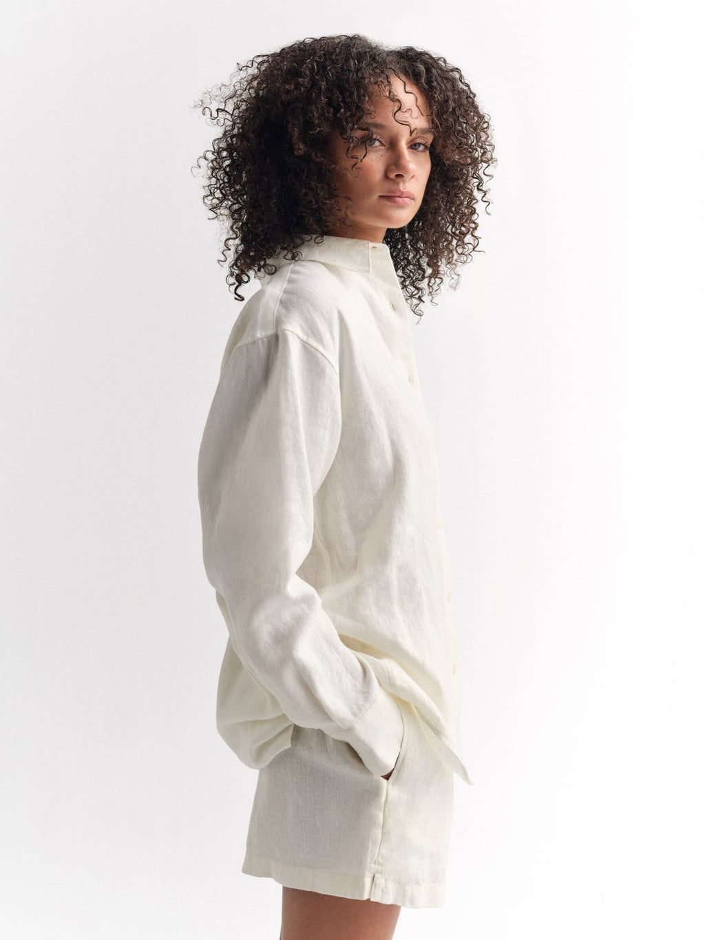 Organic Linen Oversized Button Down