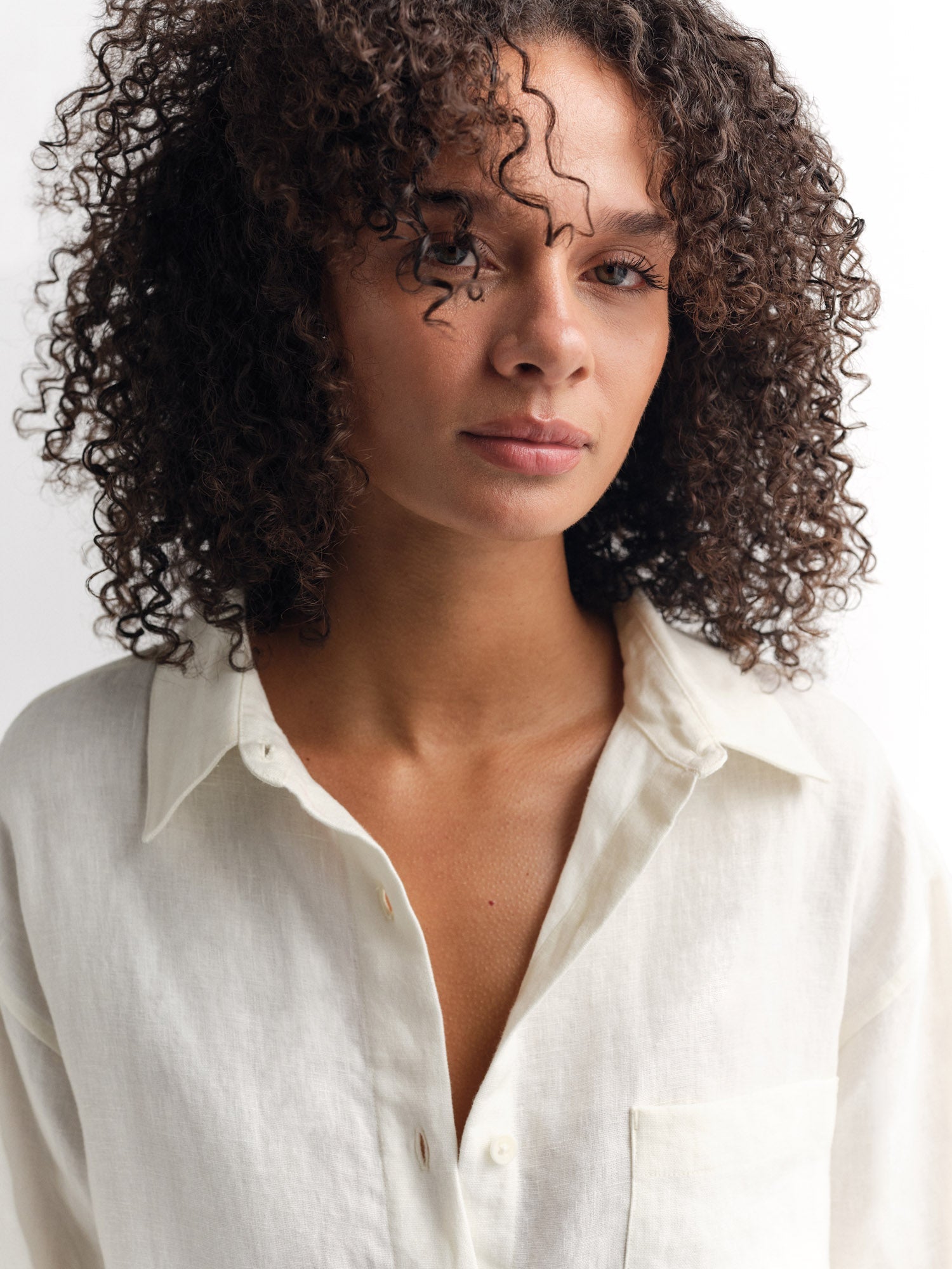 Organic Linen Oversized Button Down