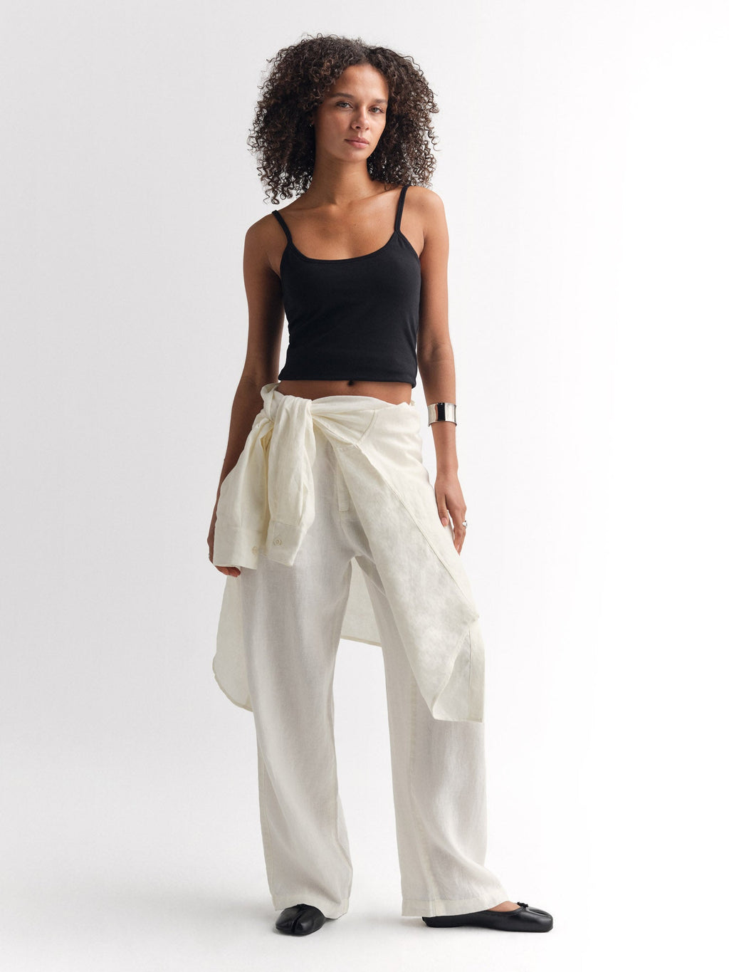 Organic Linen Pleated Pant