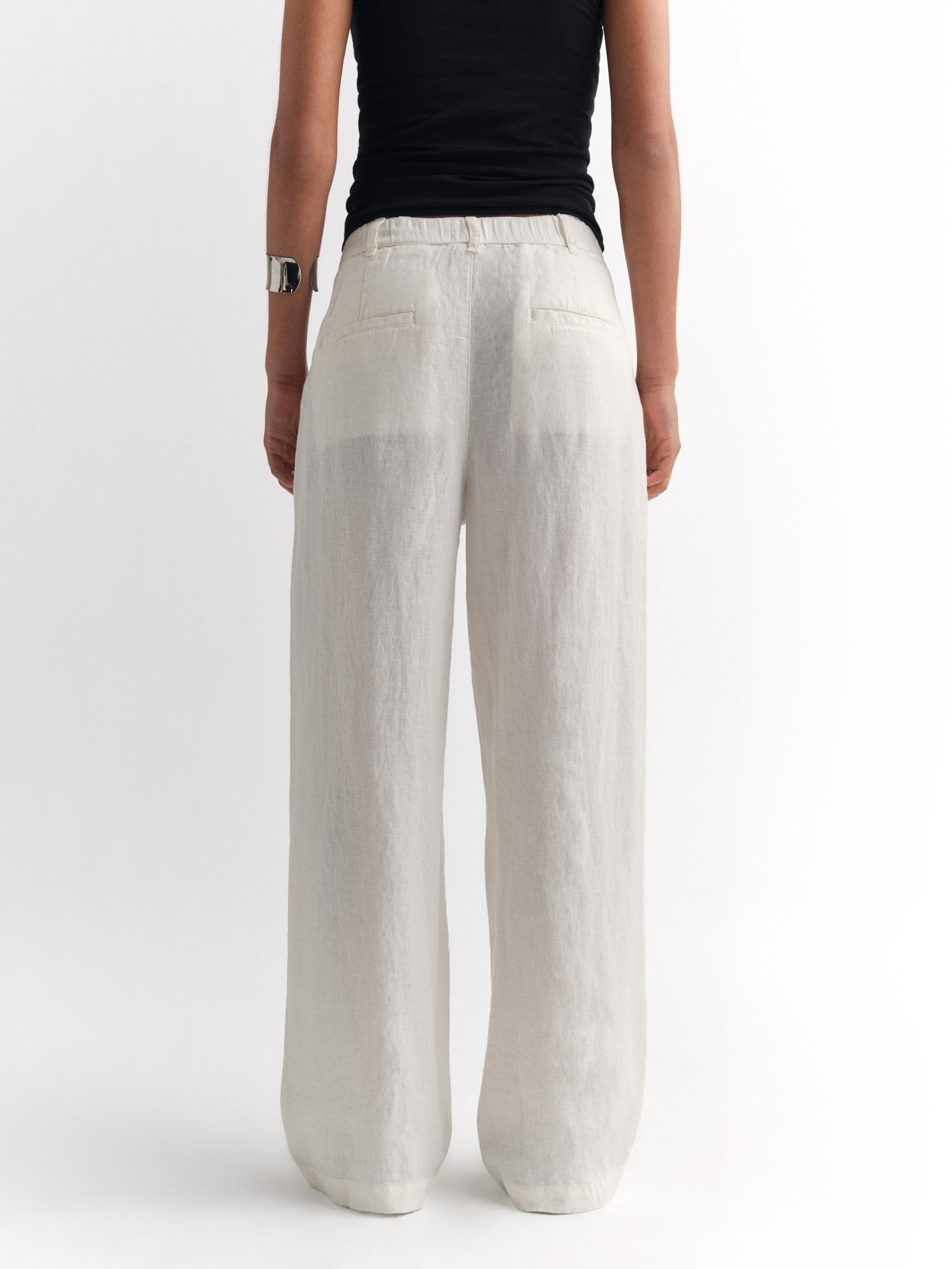 Organic Linen Pleated Pant
