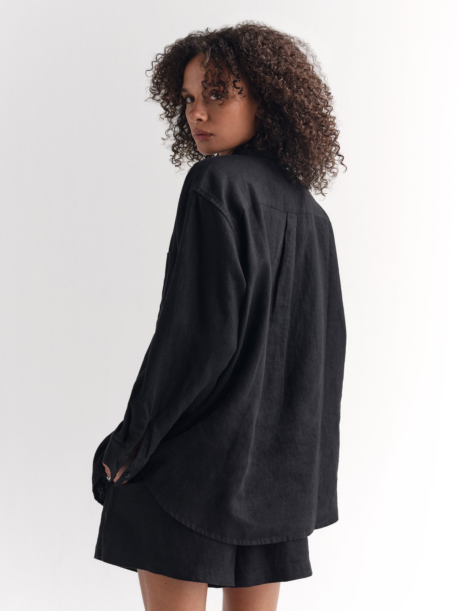 Organic Linen Oversized Button Down