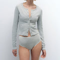 Organic Pointelle Cardigan