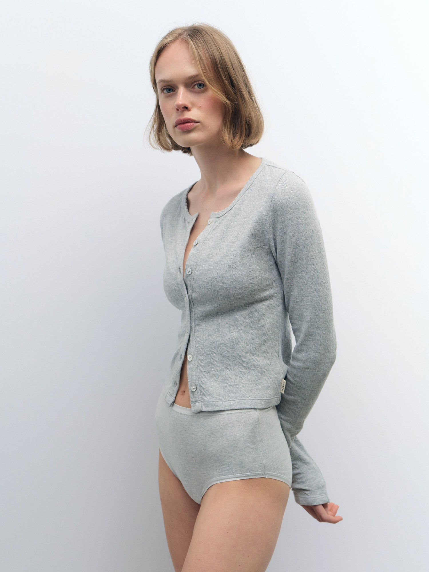 Organic Pointelle Cardigan