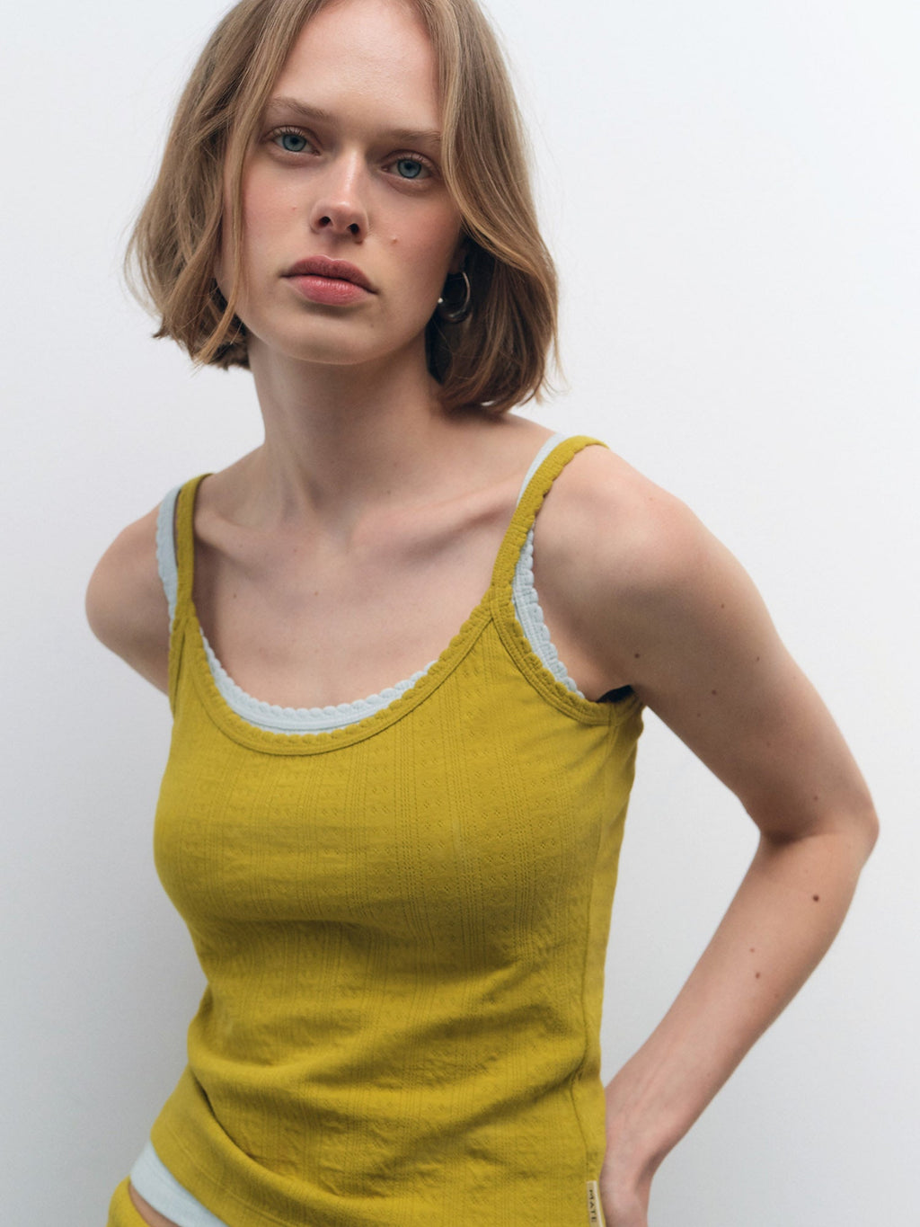 Organic Pointelle Tank