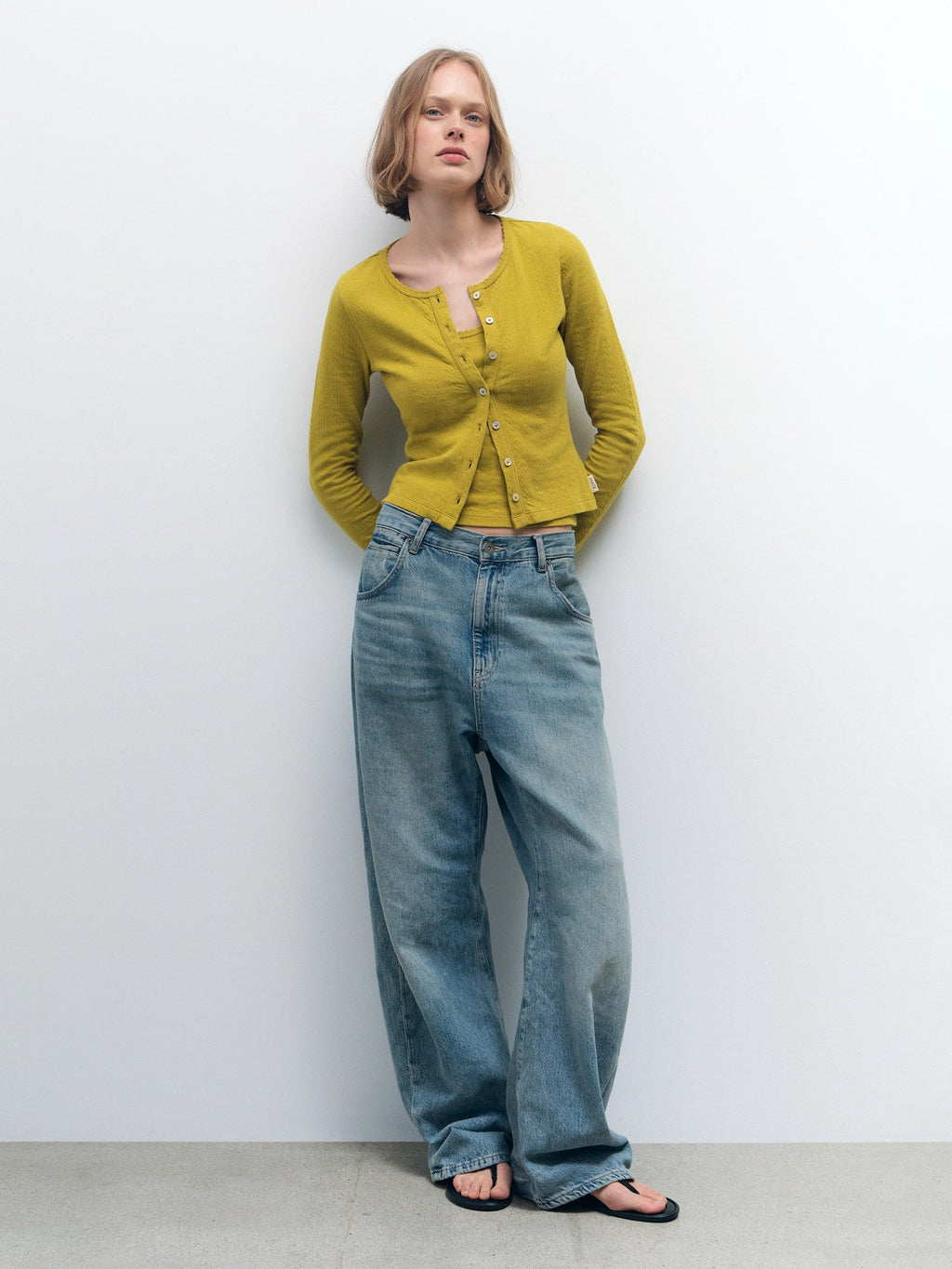 Organic Pointelle Cardigan