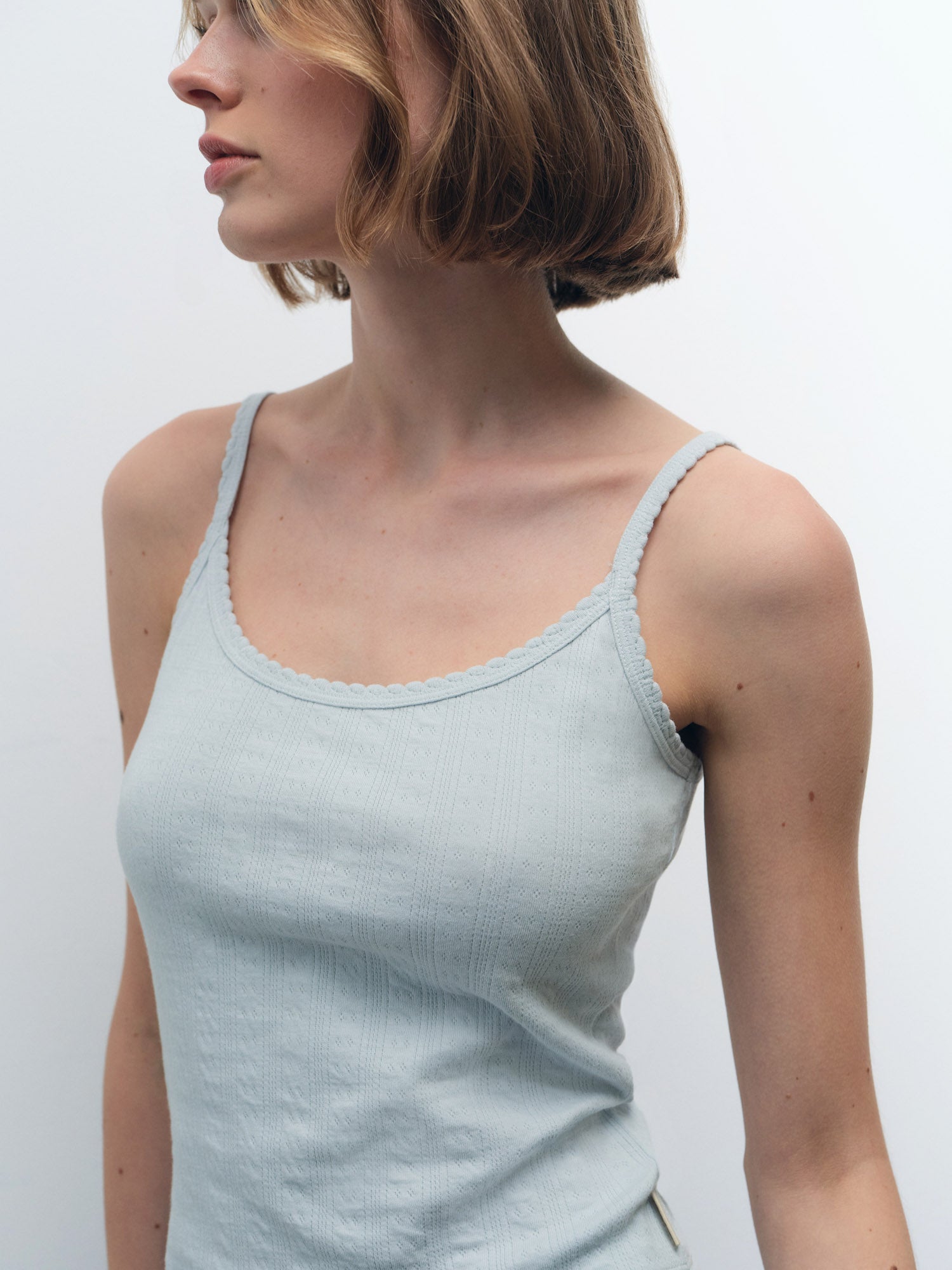 Organic Pointelle Tank