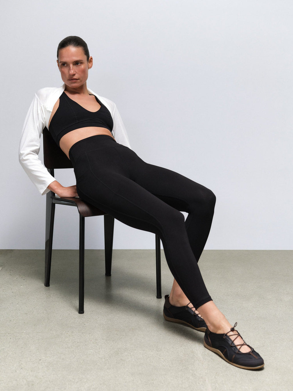 Organic Stretch Midi Legging with Pockets