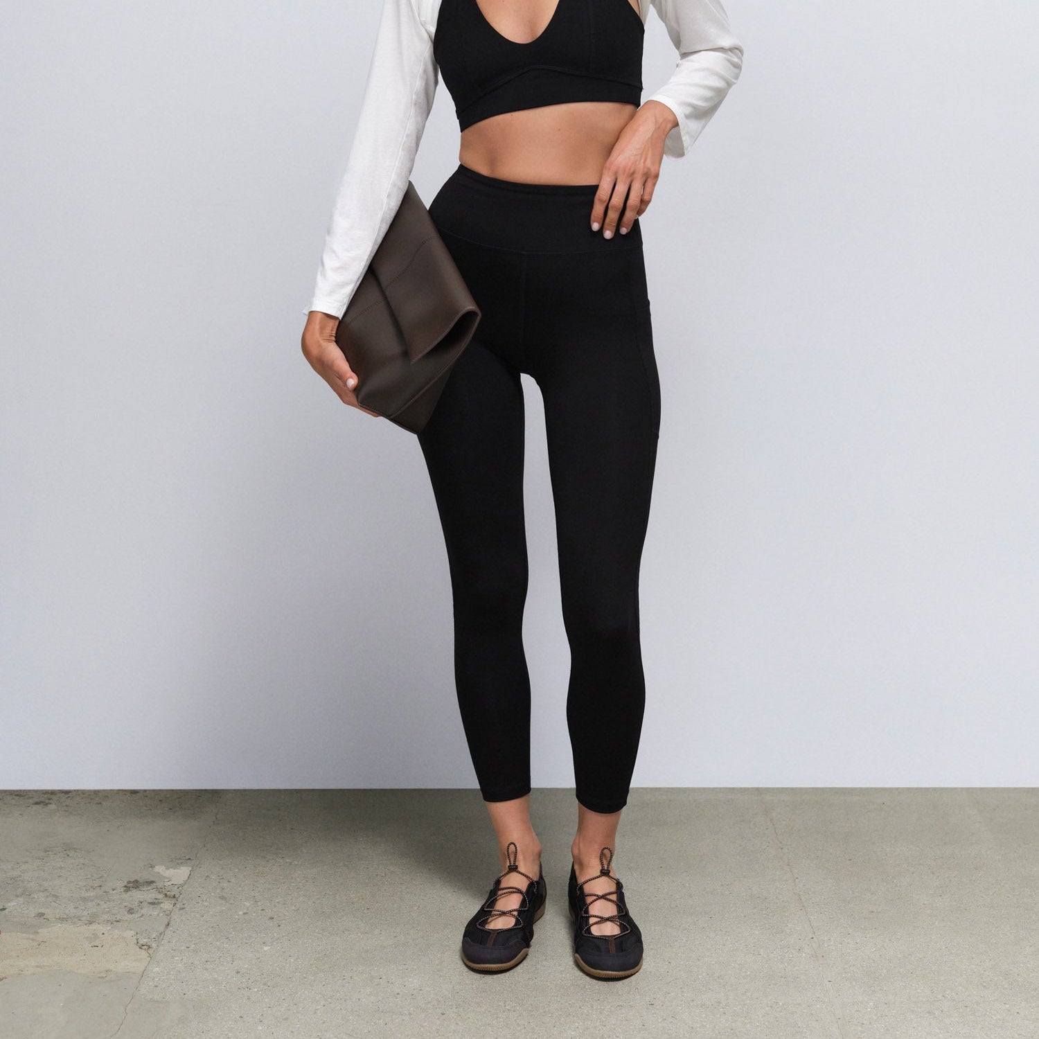 Organic Stretch Midi Legging with Pockets