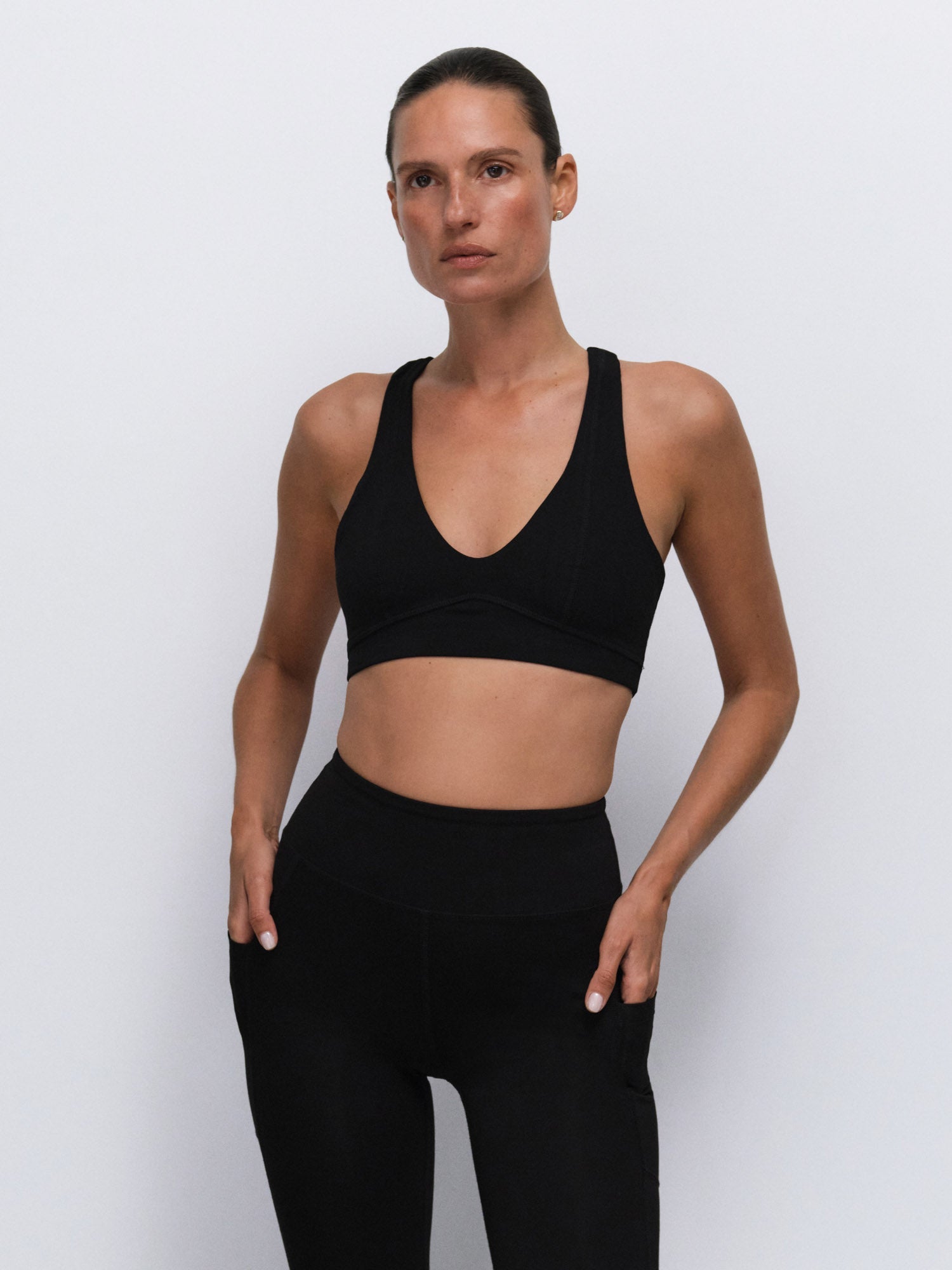 Organic Stretch Midi Legging with Pockets