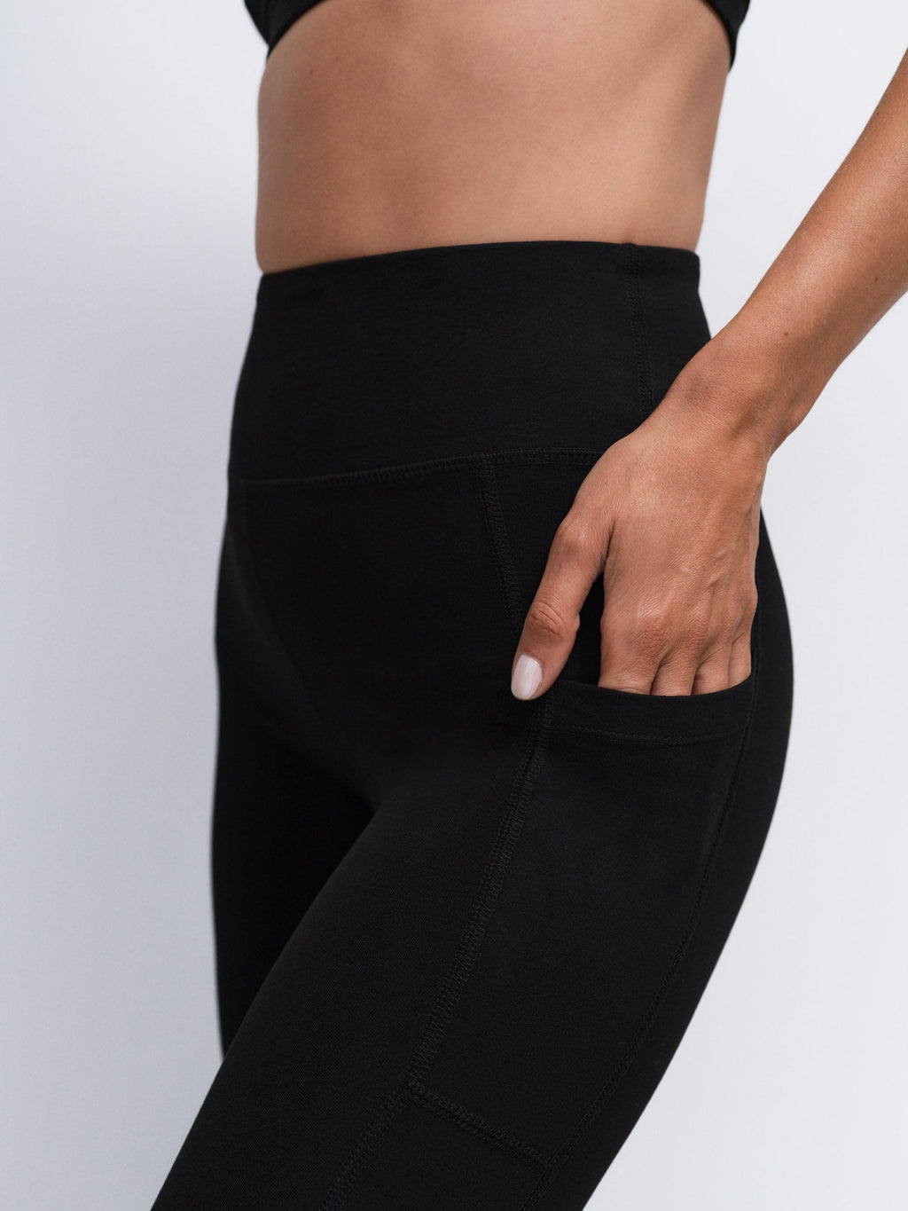 Organic Stretch Midi Legging with Pockets