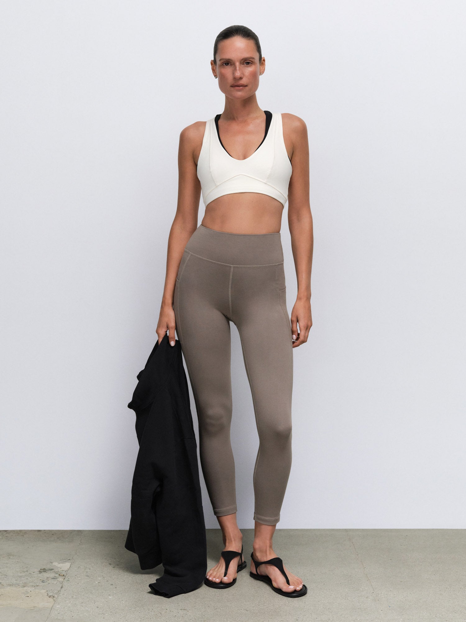 Organic Stretch Midi Legging with Pockets