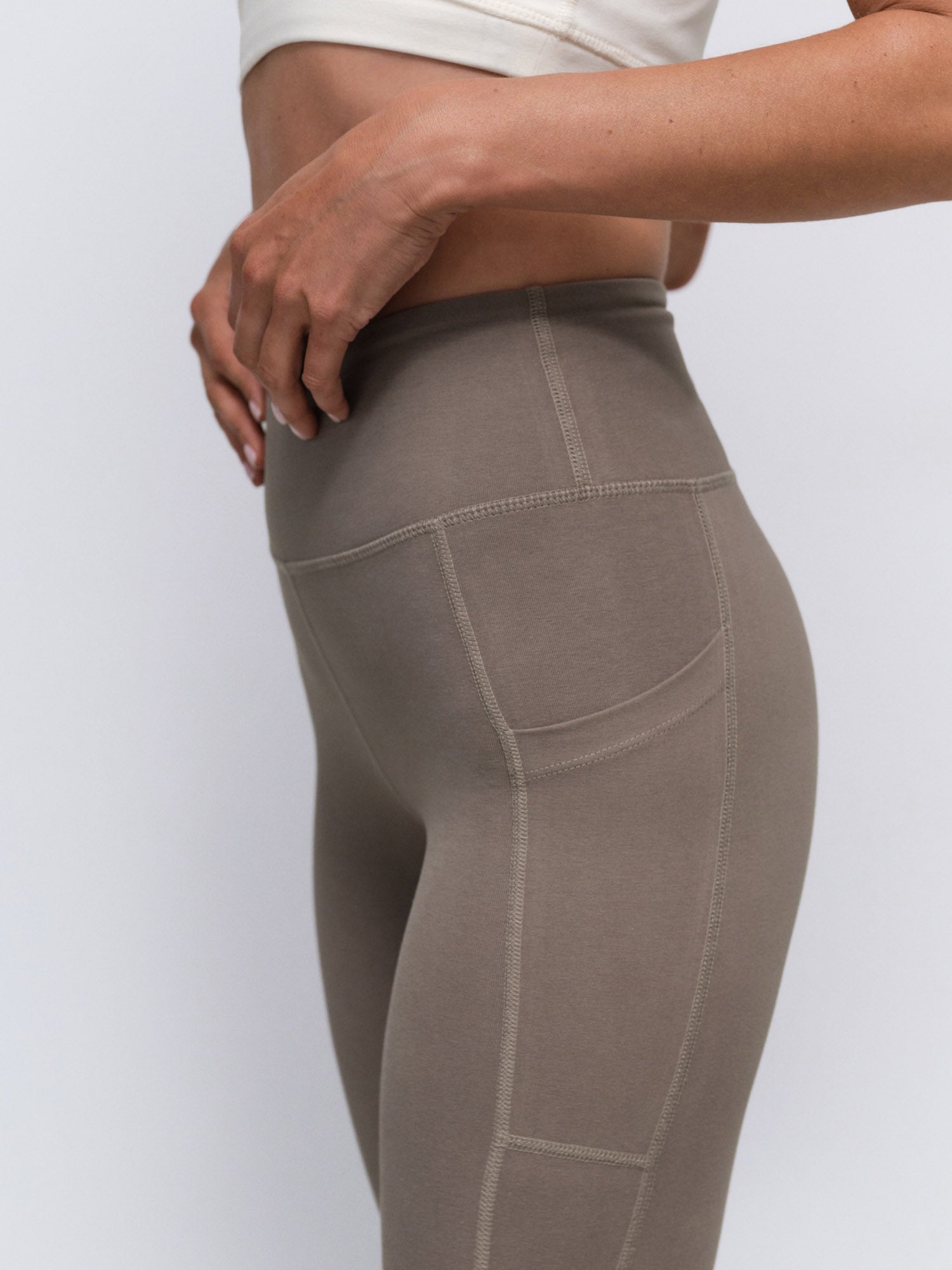 Organic Stretch Midi Legging with Pockets