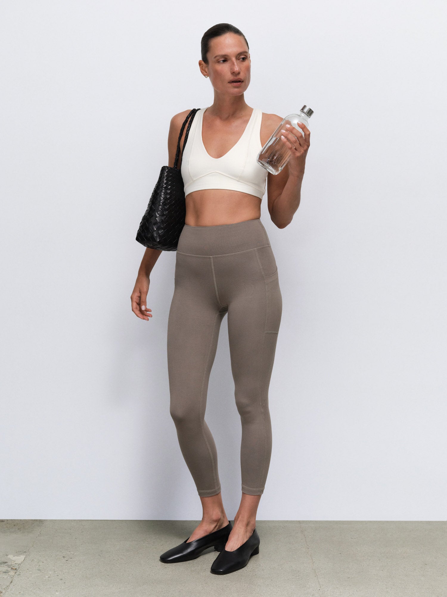 Organic Stretch Midi Legging with Pockets