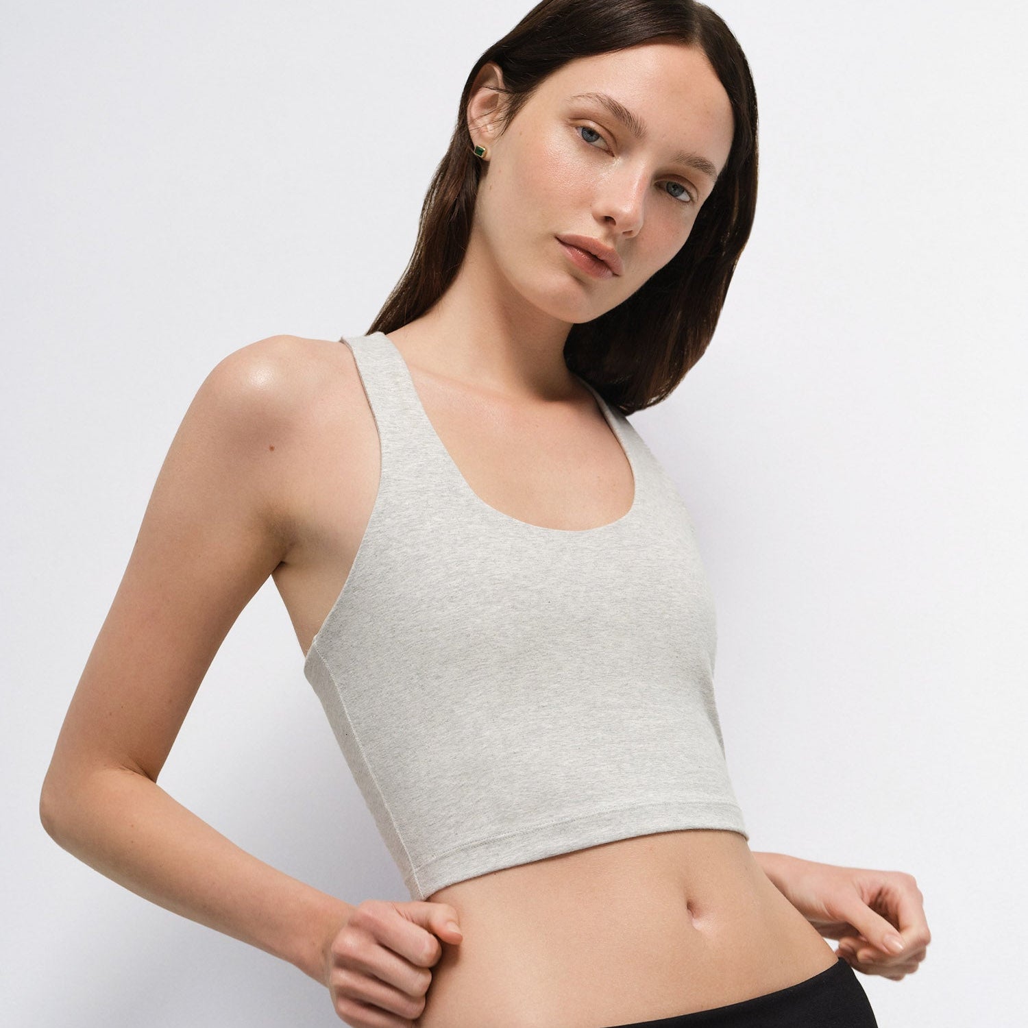 Organic Stretch Crop Racer Tank